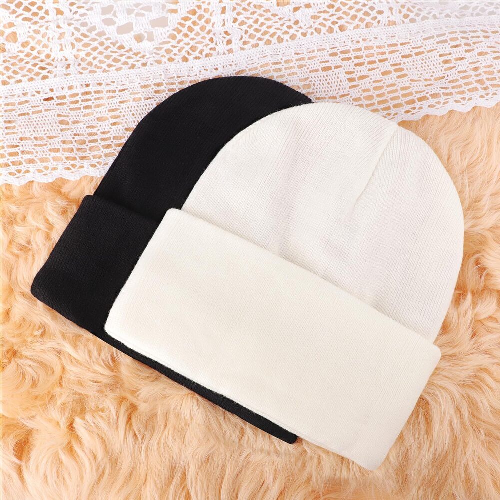 2542 Satin Lined Knit Beanies Hat Warm Silk Lined Winter Hat Soft Slouchy - Picture 5 of 7